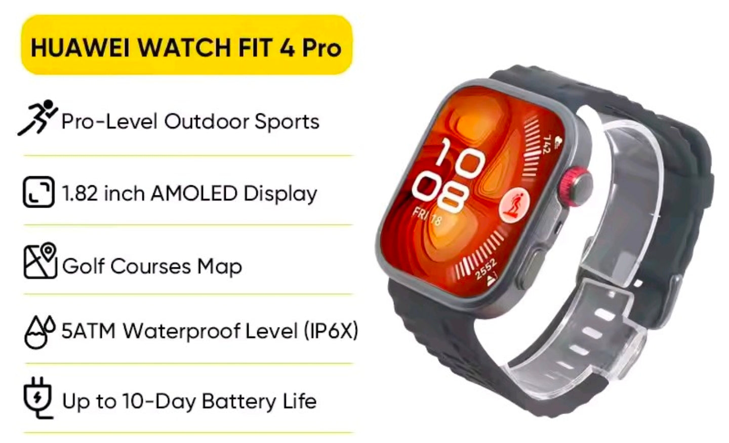 HUAWEI WATCH FIT 4 Pro שעון חכם